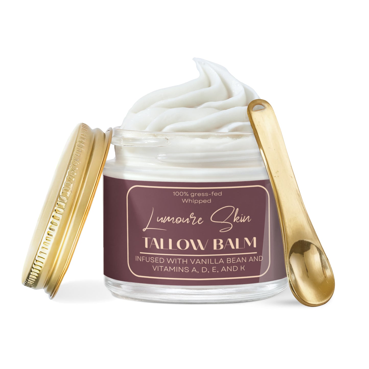 Whipped Grass-Fed Tallow Balm with Vanilla Bean