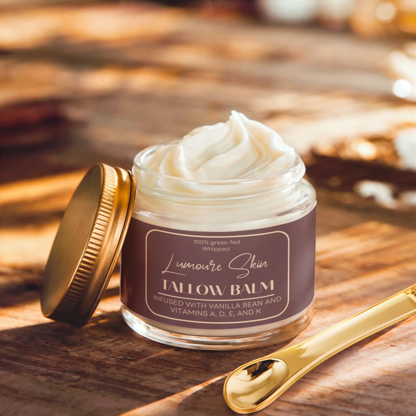 Whipped Grass-Fed Tallow Balm with Vanilla Bean